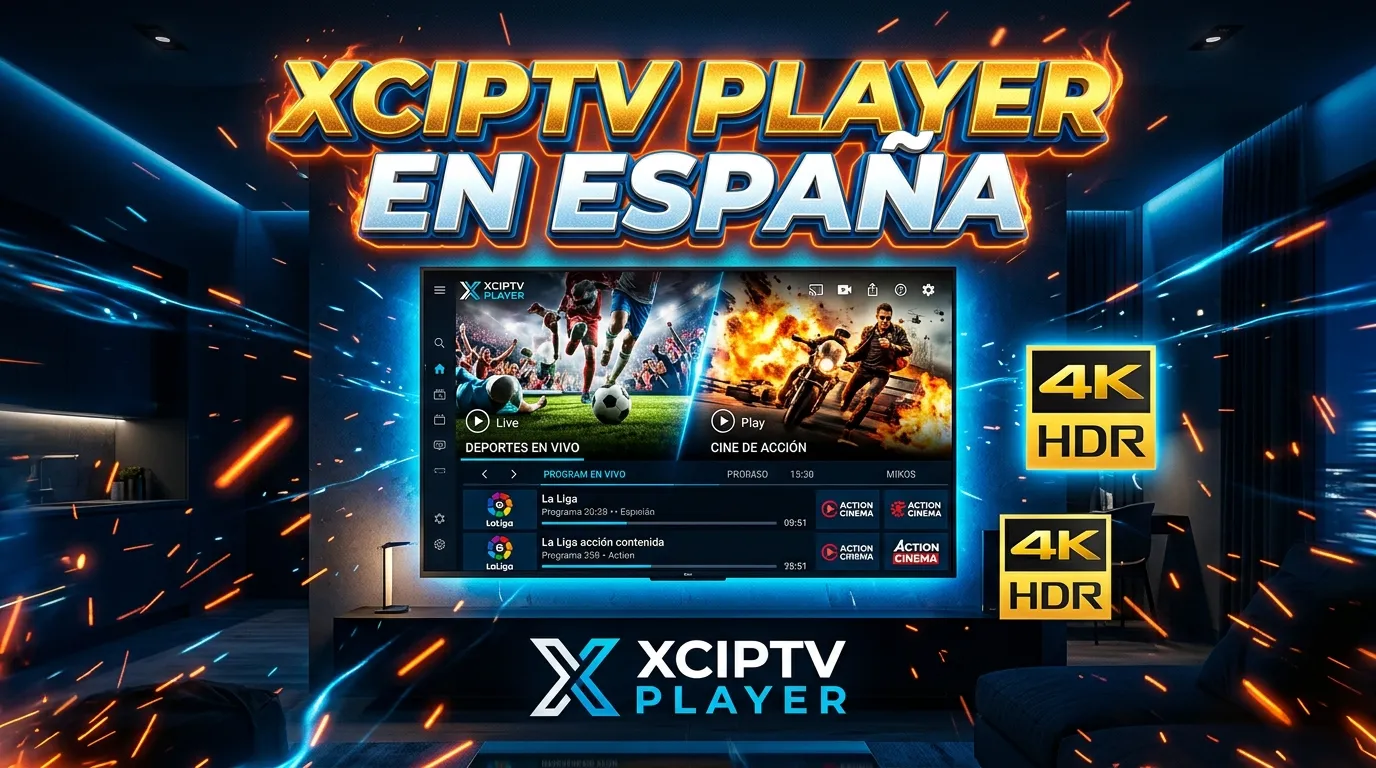 XCIPTV Player en España: canales HD y deportes sin cortes