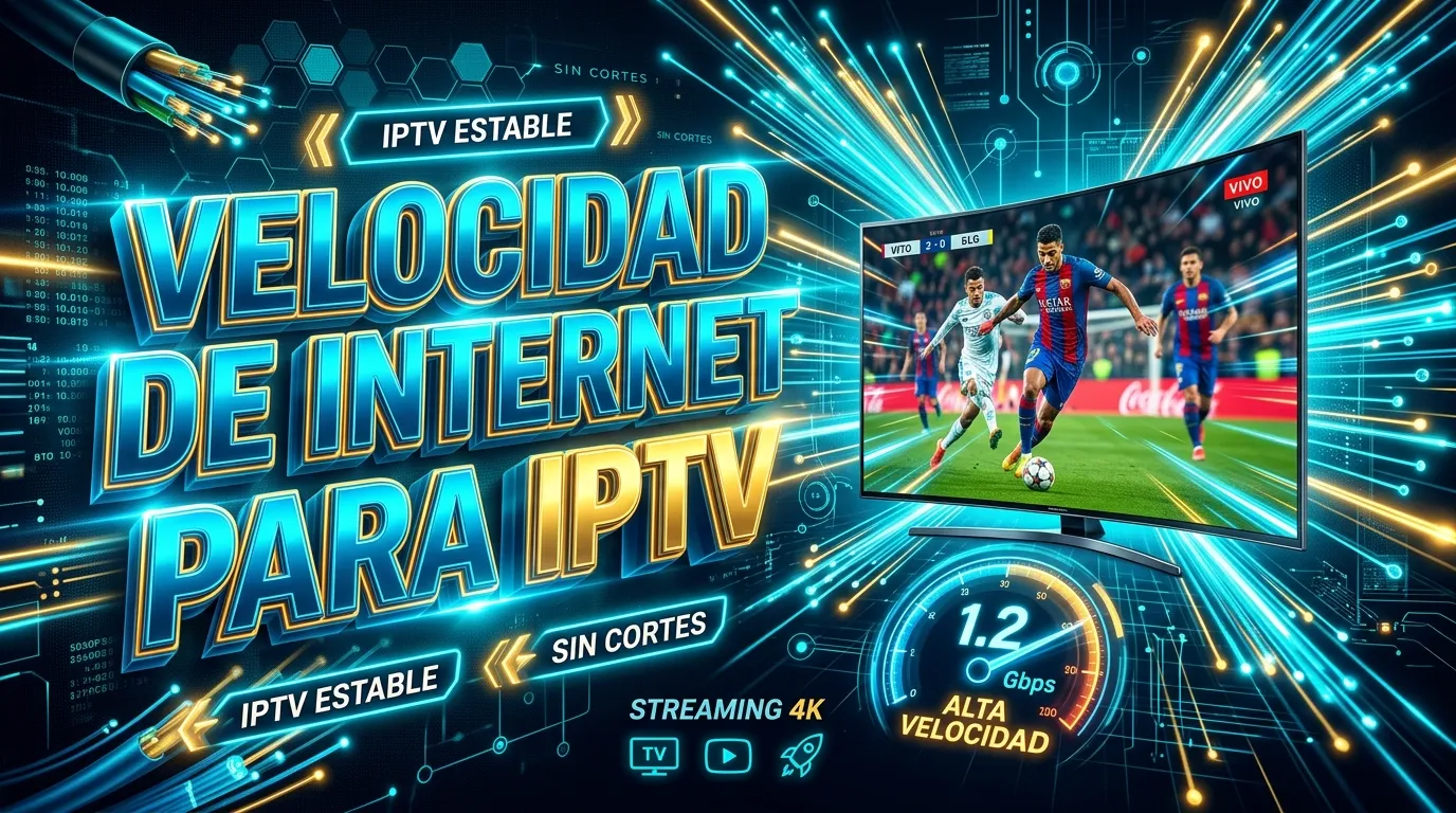 Qué velocidad de internet necesitas para IPTV